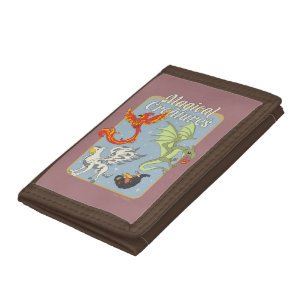 Magical Creatures Vintage Graphic Tri-fold Wallet