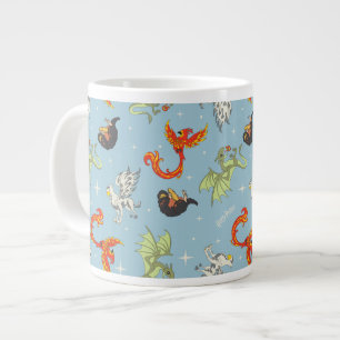 Magical Creatures Vintage Pattern Giant Coffee Mug