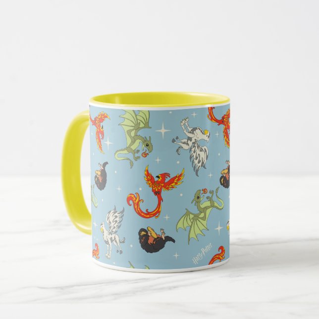 Magical Creatures Vintage Pattern Mug (Front Left)
