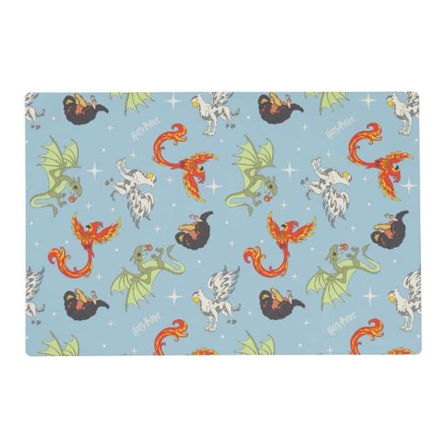 Magical Creatures Vintage Pattern Placemat (Front)