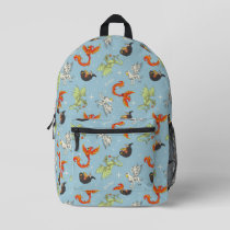 Magical Creatures Vintage Pattern Printed Backpack