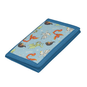 Magical Creatures Vintage Pattern Trifold Wallet