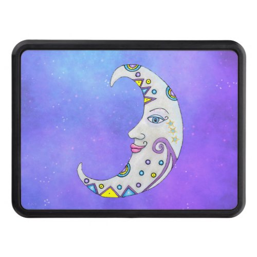 Magical Crescent Moon Colorful Abstract Shapes Sky Hitch Cover