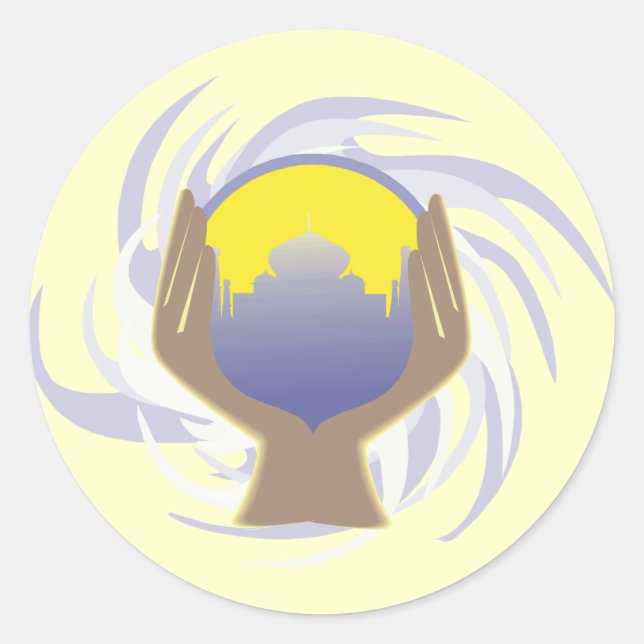 magical crystal ball design classic round sticker (Front)