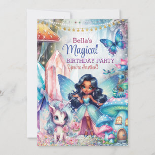 Magical Crystal Fairyland Birthday Party Invitation