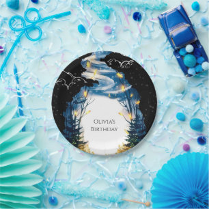 Magical Custom Woodland Birthday Paper Plates