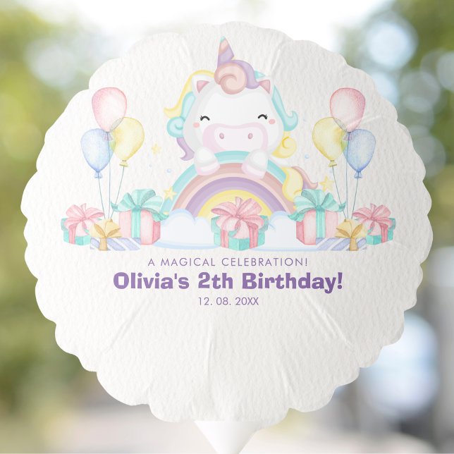 Magical cute unicorn celebration balloon (Creator Uploaded)