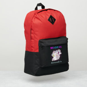 Magical Cute Unicorn Personalize Port Authority® Backpack