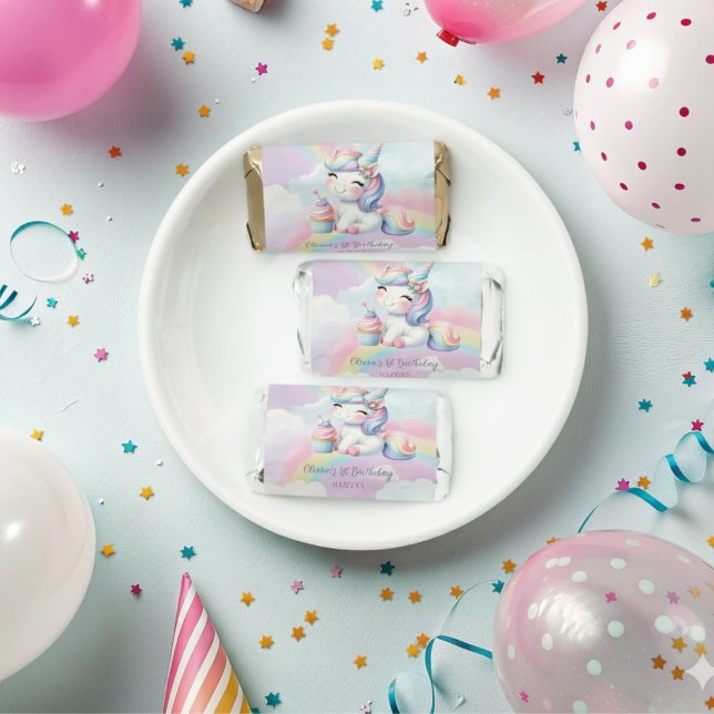 Magical Cute Unicorn Rainbow Birthday  Hershey's Miniatures (Creator Uploaded)