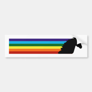 Magical DashinRainbow unicorn bumper stick Sticker
