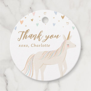 Magical Day Pastel Unicorn Birthday Favor Tags