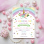 Magical Day Unicorn and Rainbows Birthday Invitation
