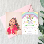 Magical Day Unicorn and Rainbows Birthday Party Invitation<br><div class="desc">This is a unicorn and rainbow themed birthday party invitation w/ picture. pink blue green purple b-day party invites, kids bday party invite, children's invitations, first second third fourth fifth sixth seventh eighth ninth tenth, 1st 2nd 3rd 4th 5th 6th 7th 8th 9th 10th, girls birthday, girly invitations, girl birthday...</div>