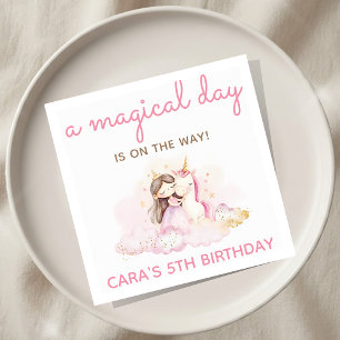 Magical Day Unicorn Birthday Party Napkins