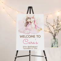 Magical Day Unicorn Birthday Party Welcome Sign