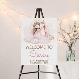 Magical Day Unicorn Birthday Party Welcome Sign