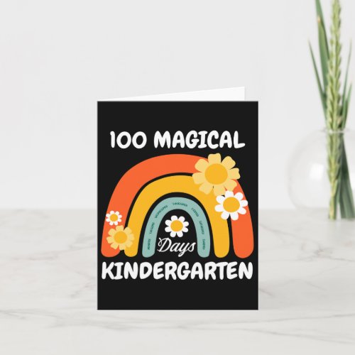 Magical Days Design 100th Day Of Kindergarten For  Card