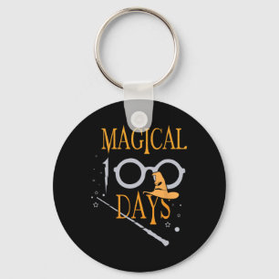 Magical Days Of School 100th Day Teacher Students  Keychain