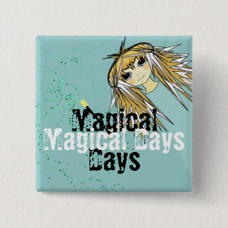 Magical Days Ultra Cute Anime Girl Magic Wand Button