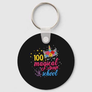 Magical Days Unicorn Kids Costume 100th Day Of Sch Keychain