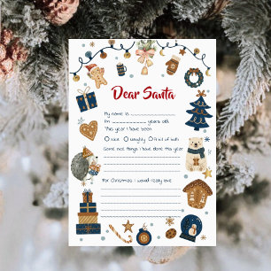 Magical Dear Santa Letter for Kids – Wish List Holiday Card