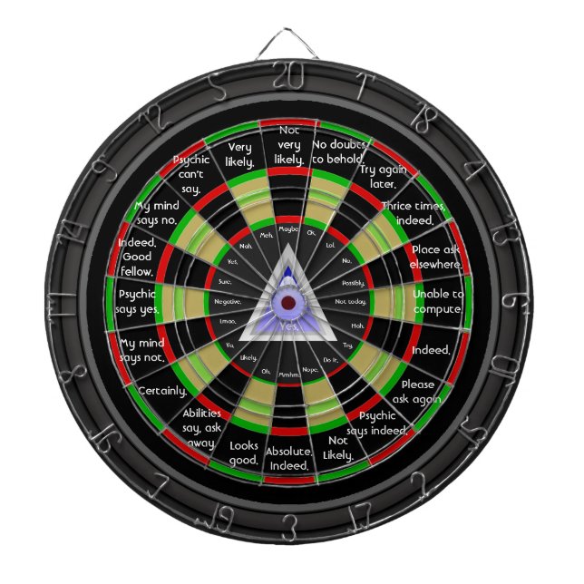 Magical Decision Maker Dartboard With Darts (Front)