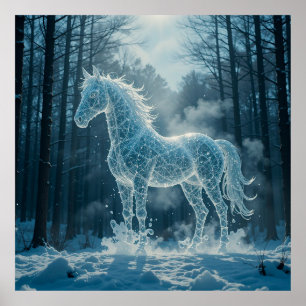 Magical Digital Horse Poster
