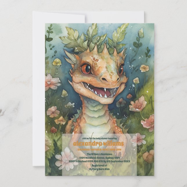 Magical Dragon Baby Shower Invitation (Front)