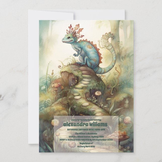 Magical Dragon Baby Shower Invitation (Front)