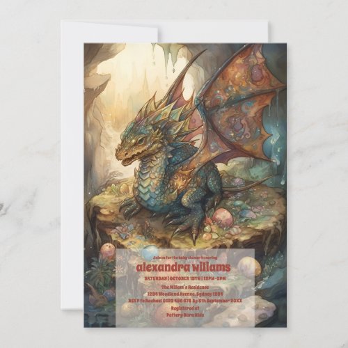 Magical Dragon Baby Shower Invitation