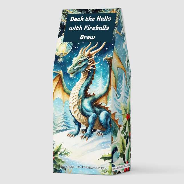 Magical Dragon Christmas With Holly Roasted Coffee (Front)