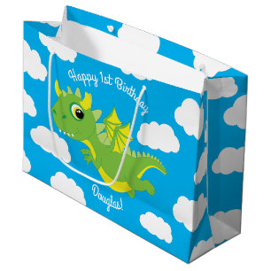 Magical Dragon Cute 1st Birthday Gift Bag
