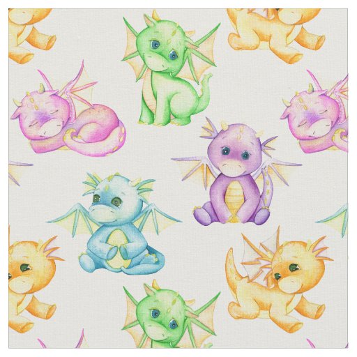 Magical Dragon Dreams Baby Shower Fabric