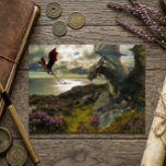 Magical Dragon Ocean Cliff Postcard<br><div class="desc">This design was created though digital art. It may be personalized by choosing the customize option. Contact me at colorflowcreations@gmail.com or use the chat option at the top of the page if you wish to have this design on another product. Purchase my original abstract acrylic painting for sale at www.etsy.com/shop/colorflowart....</div>