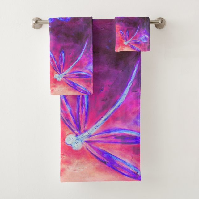 Magical Dragonfly Forest Bath Towel Set (Insitu)