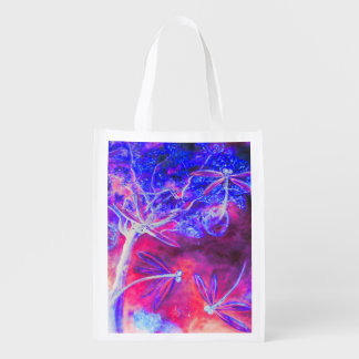 Magical Dragonfly Forest Grocery Bag