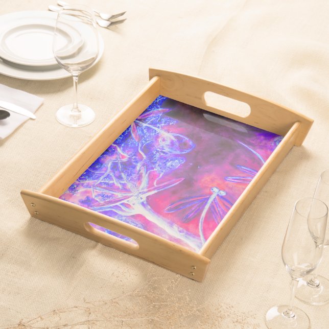 Magical Dragonfly Forest Serving Tray (Front)
