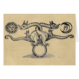 Magical Dragons Symbol Greeting Card