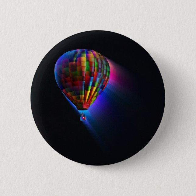 Magical Dream Flight Digital Abstract Art Button (Front)