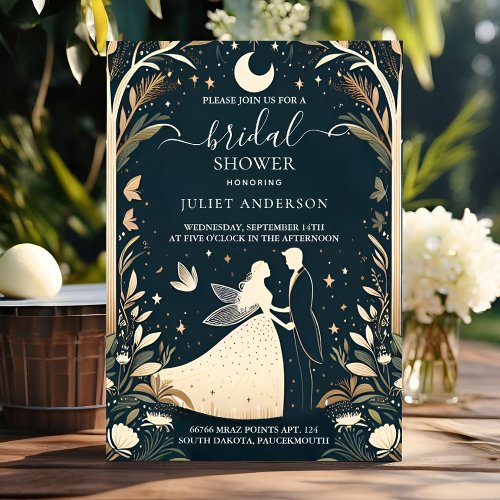 Magical Dream Mystical Stars Moon Bridal Shower Invitation