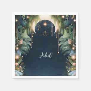 Magical Dream Mystical Stars Moon Bridal Shower Napkins