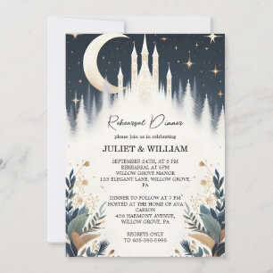 Magical Dream Mystical Stars Moon Rehearsal Dinner Invitation