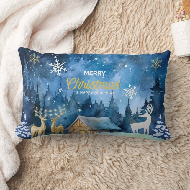 "Magical Dreams Christmas Pillow" Lumbar Pillow (Blanket)