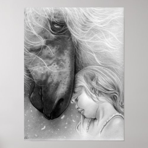 Magical Dreams Girl with Horse POSTER