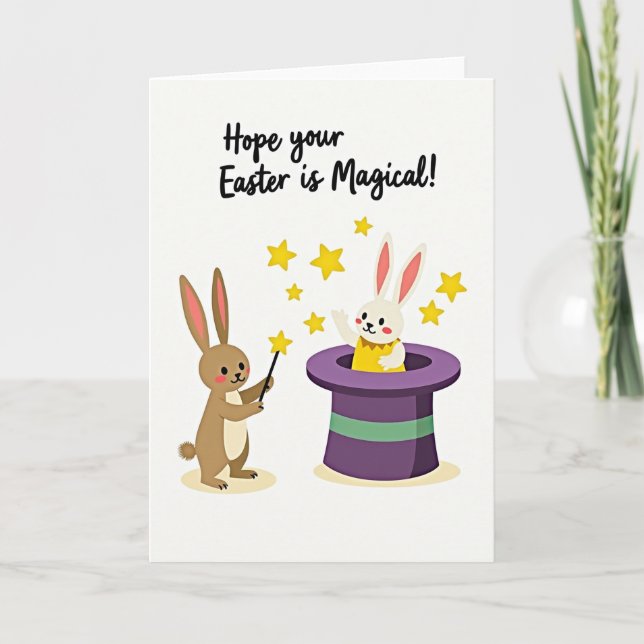 Magical Easter Celebration Card (Front)