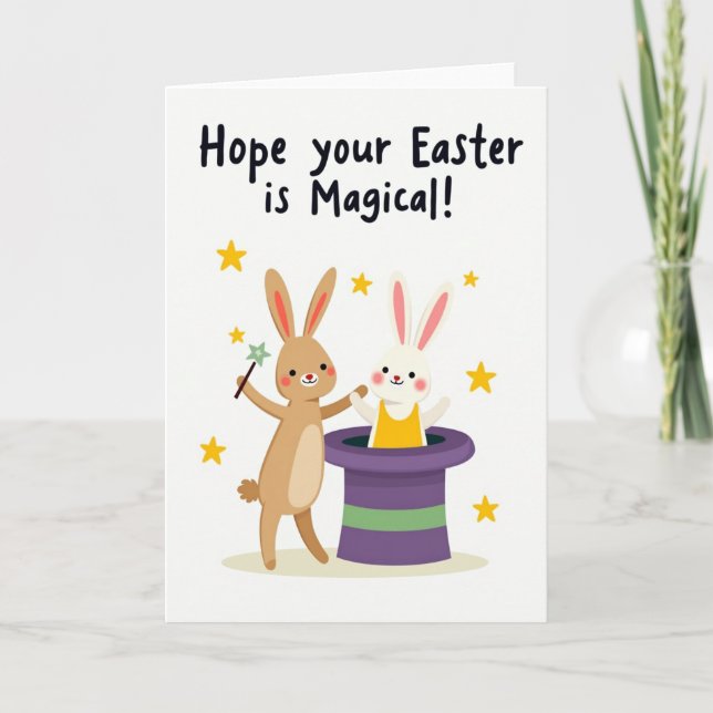Magical Easter Wishes Card (Front)