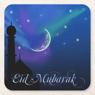 Magical Eid Night - Islamic Greeting Paper Coaster