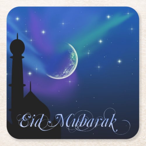 Magical Eid Night _ Islamic Greeting Paper Coaster