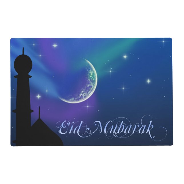 Magical Eid Night - Islamic Laminated Placemat (Front)