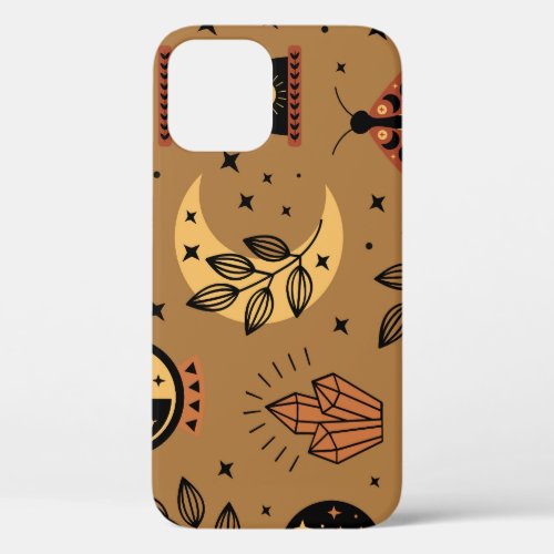 Magical Elements Enchanting Seamless Pattern iPhone 12 Case